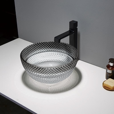 Okrągły blat umywalki umywalkowe Vessel łazienka Gradient czarny nowoczesny 160mm