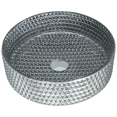 Chromowane wykończenie Crystal Sink Bowl Elegancka łazienka Vanity Countertop Sink