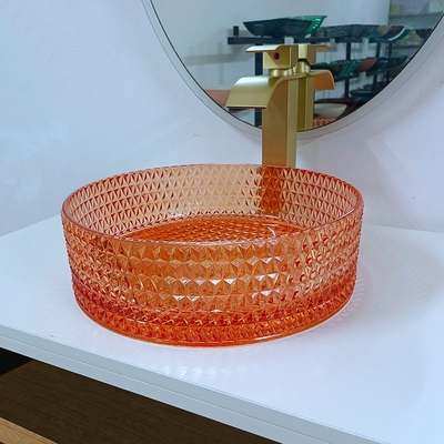 Łazienka umywalka miski szklane Włochy Design wysokiej klasy blat umywalka nablatowa