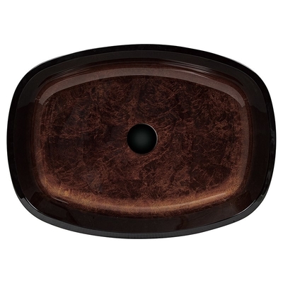 Nowoczesna umywalka do rąk w stylu vintage Duży prostokątny blat Russet Brown