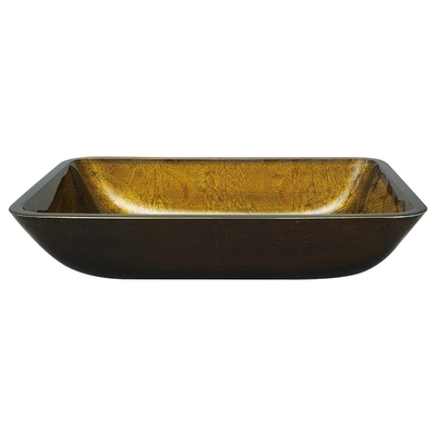 Łazienka Prostokątne ręcznie robione umywalki Miedziane złoto Top Mount Vessel Sink
