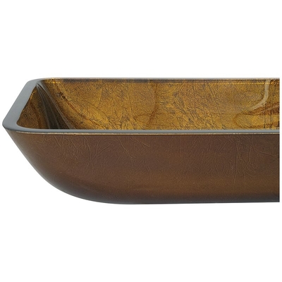 Łazienka Prostokątne ręcznie robione umywalki Miedziane złoto Top Mount Vessel Sink