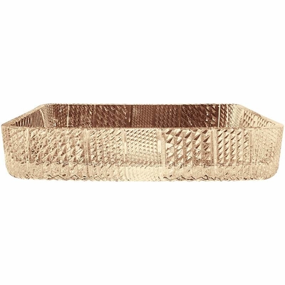 Głębokie prostokątne umywalki na naczynia Łazienka Crystal Light Tea Color