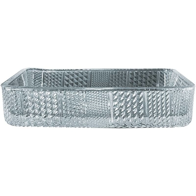 Kryształowo czysta prostokątna podkładka zlew łazienka 460mm 330mm 105mm myj ręcznie