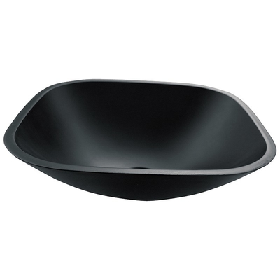 Acid Matt Square Bowl Umywalka łazienkowa Blat Czarny blat ze szkła hartowanego Anti Rust