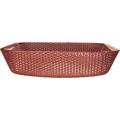 Galwanizowane blaty umywalkowe Szklane kwadratowe naczynia Shinning Copper Colour Modern