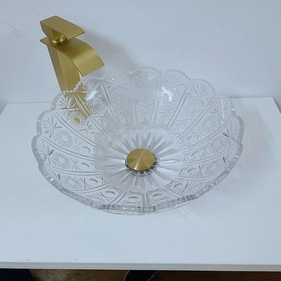 Antyczna szklana umywalka Miska Okrągły blat Włoski Design Artystyczny