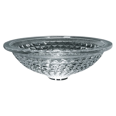 Okrągłe kryształowe umywalki do mycia rąk 415 mm 140 mm do odlewania ciśnieniowego hotelu