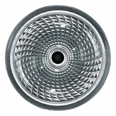 Okrągłe kryształowe umywalki do mycia rąk 415 mm 140 mm do odlewania ciśnieniowego hotelu