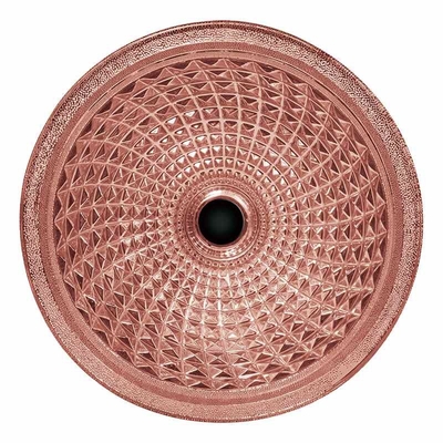Umywalka łazienkowa w kształcie lejka w kolorze różowego złota Crystal Chromowana długość 450 mm