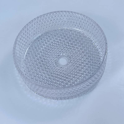 395 mm Okrągła szklana umywalka do mycia rąk 45 mm Dia Bez otworu do łazienki hotelowej