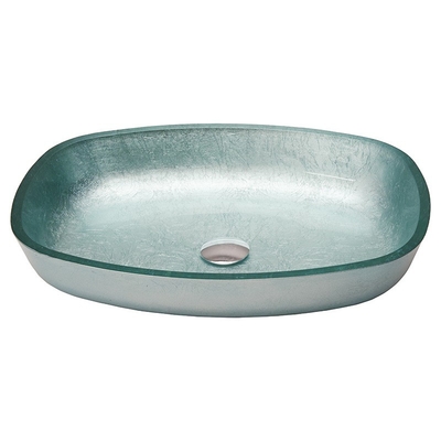 Umywalki do kąpieli z folii hartowanej w kolorze srebrnym Szklana miska Melon Shape Table Top Solid