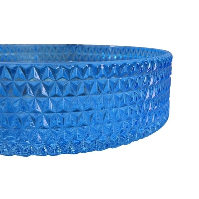 Okrągła umywalka łazienkowa 120 mm Rodzaj szkła Niebieski kolor Kryształowy diament